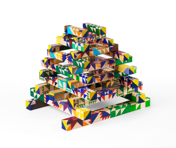 Carly Glovinski, Fire Quilt Stack No.1, 2018