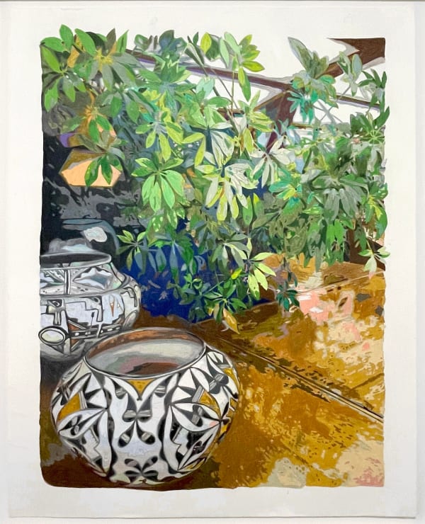 Naomi Kawanishi Reis, pots and plants (Frank Lloyd Wright's Living Room), 2019