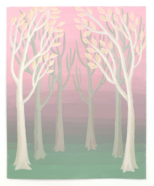 Amy Lincoln, Tree Study (Pink and Green), 2022