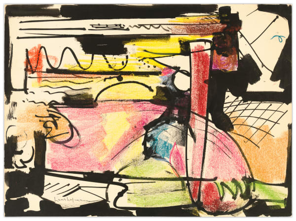 HANS HOFMANN - Untitled, 1945. Crayon & ink on paper.