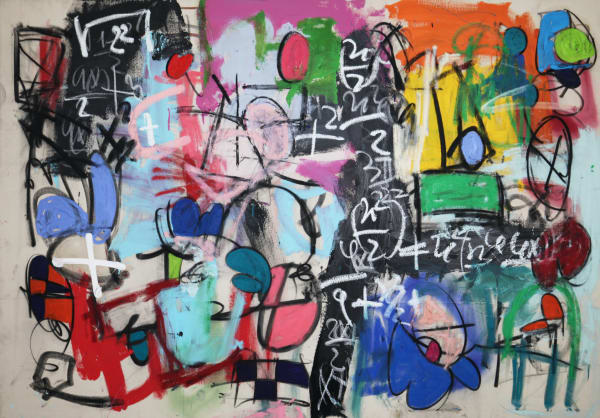 TAHER JAOUI - River in the Road, 2021. Oil on canvas.