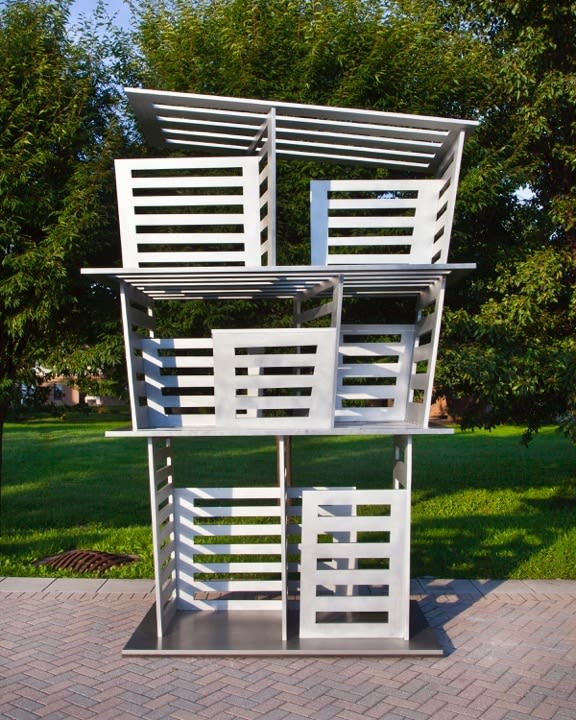 DON GUMMER - Open House, 2015. Aluminum and painted aluminum.