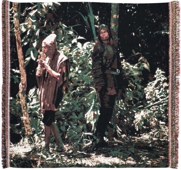 Muriel Gallardo Weinstein, Colonist and native indigenous (based on a still from the Film “Aguirre the Wrath of God” from Werner Herzog) Textile, 2022