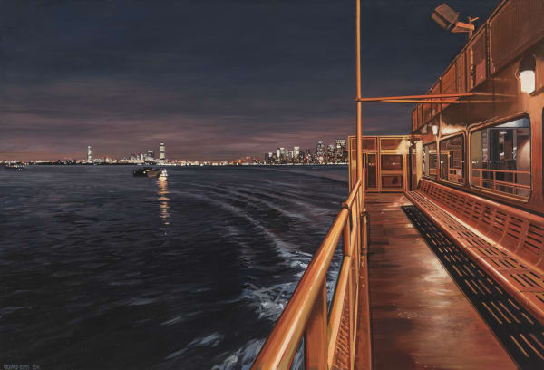 Richard Estes, Staten Island Ferry Arriving with a Distant View of Manhattan and New Jersey, 2011