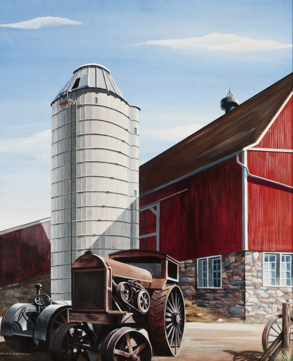 Edmund Lewandowski, Red Barns (After the Harvest), c. 1942