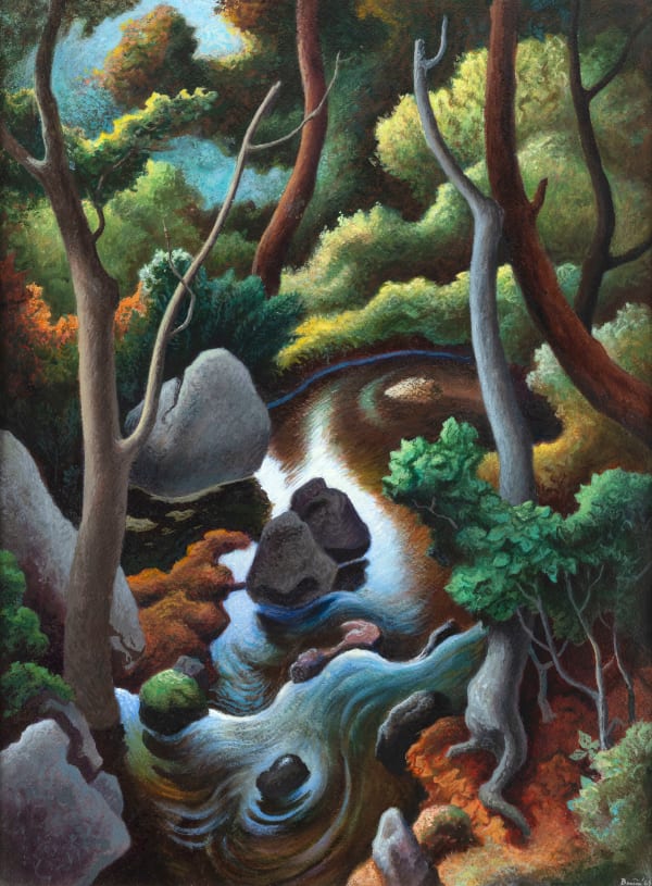 Thomas Hart Benton, Paint Mill Brook, Chilmark (Woodland Stream), 1969