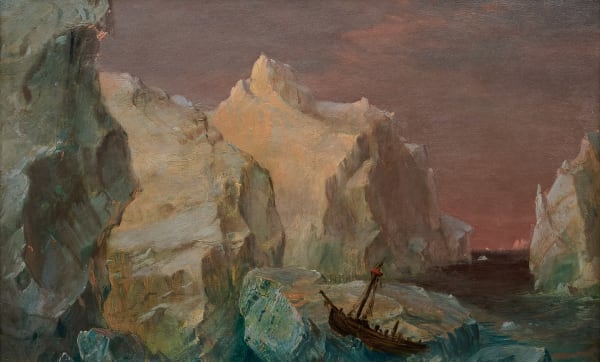 Frederic Edwin Church, Icebergs and Wreck in Sunset, c. 1860