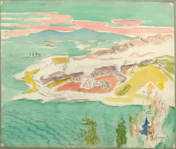John Marin, Islands Looking out from Deer Island, Maine #1, 1919