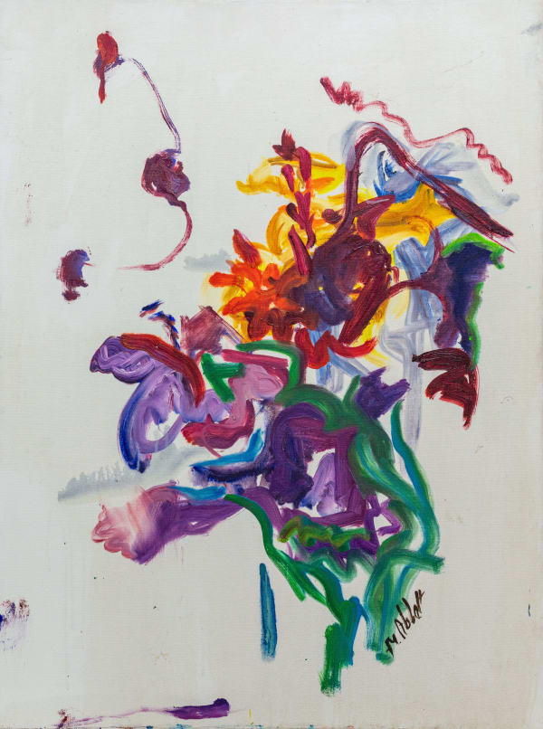 Mary Abbott (1921-2019) Green Wine, c. 1990–99 Signed at lower right: M. Abbott; signed and inscribed with the title, directional arrow, and the artist's inventory number on verso: M. Abbott / up / 41 x 23 / green / wine / MAC 1-131 Oil on canvas 40 x 30 inches 101.6 x 76.2 cm