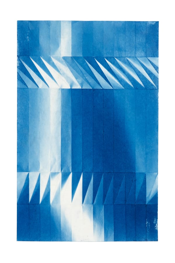 Fritz Horstman, Folded Cyanotype 237, 2023