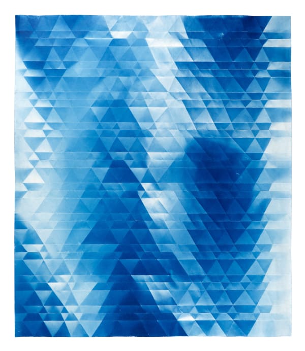 Fritz Horstman, Folded Cyanotype 232, 2023