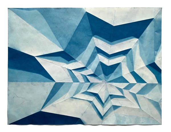 Fritz Horstman, Folded Cyanotype 180, 2021