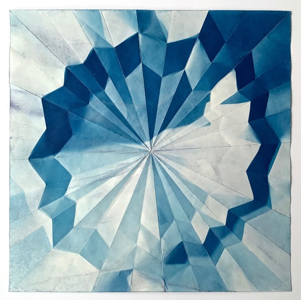 Fritz Horstman, Folded Cyanotype 183, 2021
