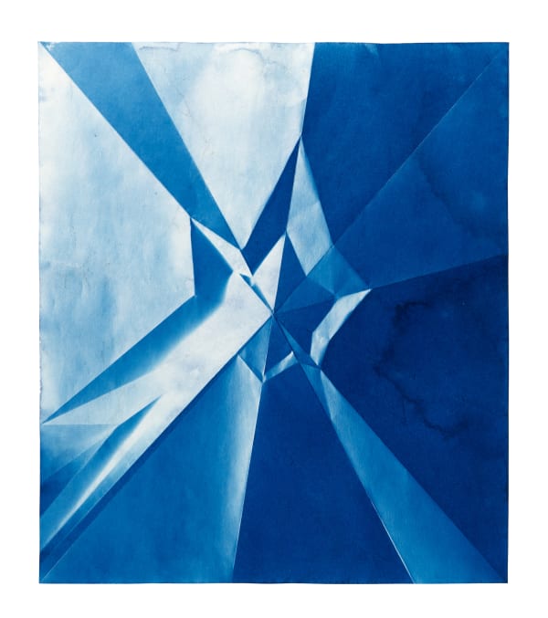Fritz Horstman, Folded Cyanotype 257, 2023