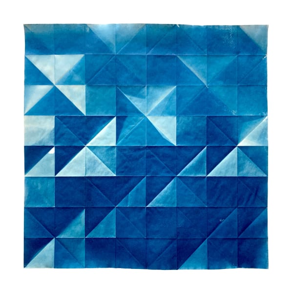 Fritz Horstman, Folded Cyanotype 75, 2020