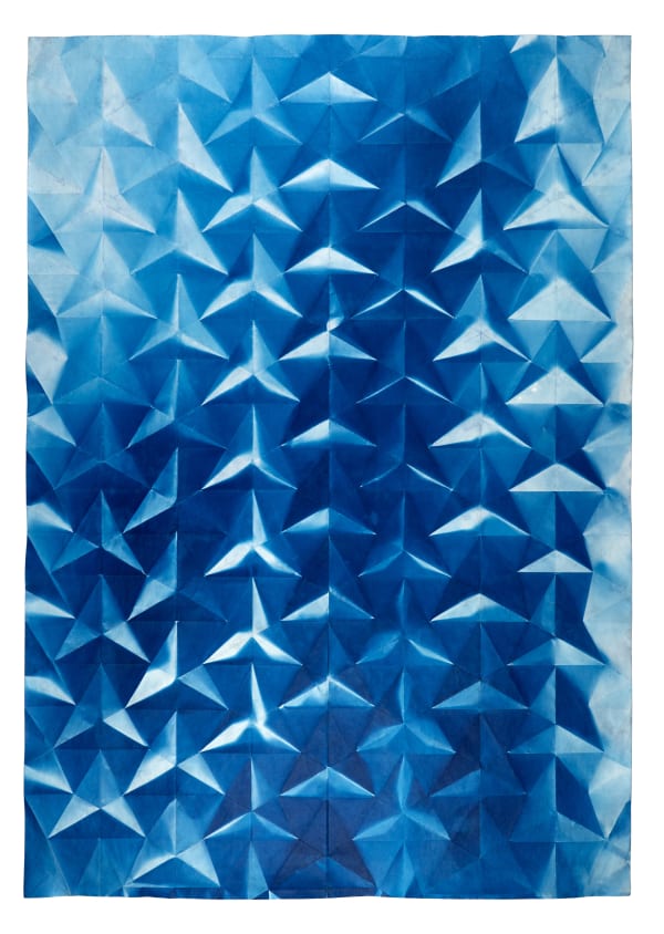 Fritz Horstman, Folded Cyanotype 220, 2023