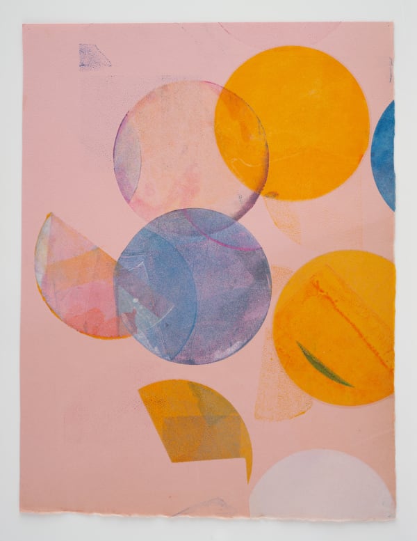 Austin Thomas, Blue, Yellow, and Orange, Interspersed with Muted Green, 2017