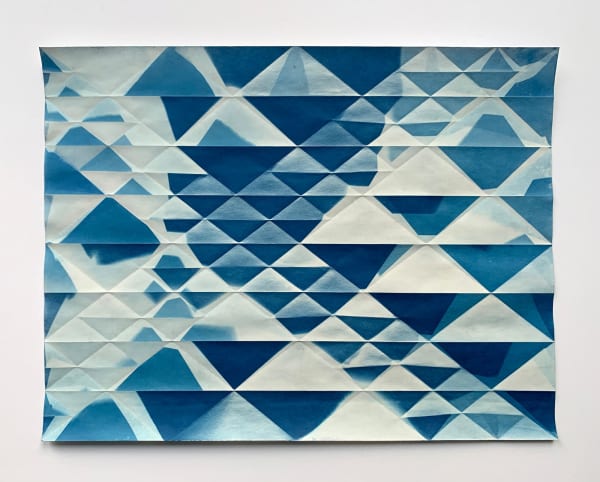 Fritz Horstman, Folded Cyanotype 155, 2021