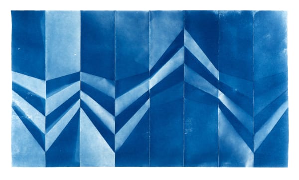 Fritz Horstman, Folded Cyanotype 267, 2023