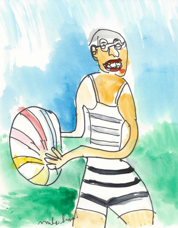 Mike Smart, A Person Holding a Ball, 2023