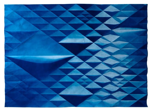 Fritz Horstman, Folded Cyanotype 252, 2023