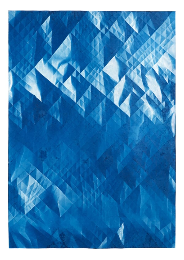 Fritz Horstman, Folded Cyanotype 250, 2023