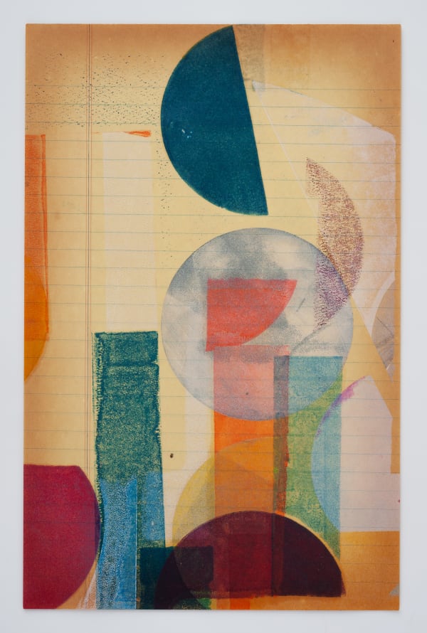 Austin Thomas, Juxtaposition of Yellow, Maroon, and Dark Violet, 2017