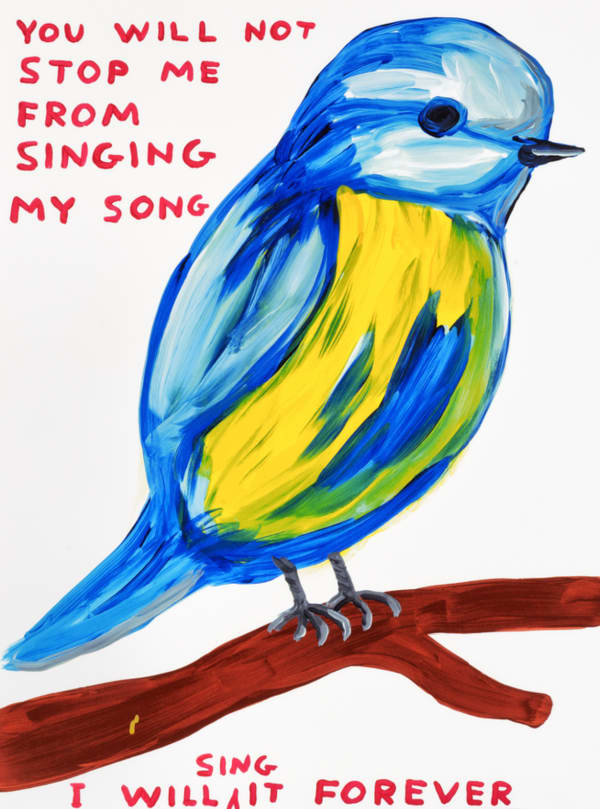 David Shrigley, You Will Not Stop Me From Singing My Song, 2021