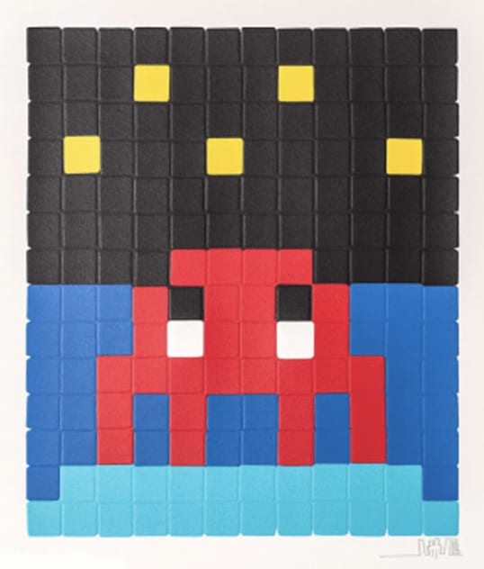 Invader, Space One (Red), 2013