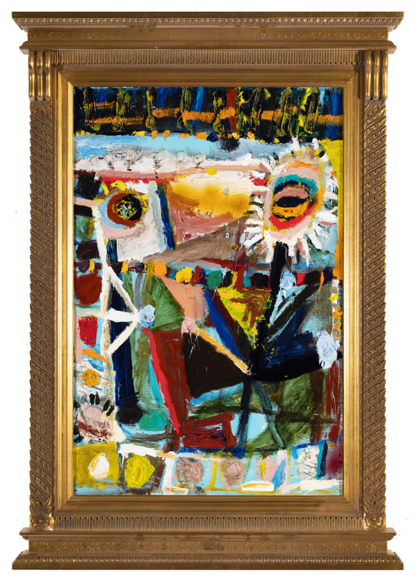 James Drinkwater Concert band for Saint Bartholomeu 11pm, 2025 Oil on linen with Venetian School frame 101 x 71cm