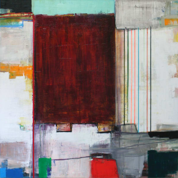 Morten Lassen Interaktion D, 2012 Oil on Linen 150 x 150cm