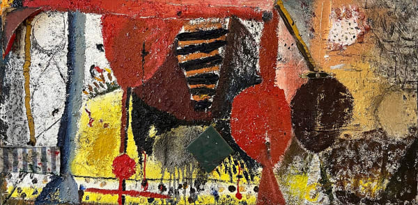 James Drinkwater General store and hardware, The Springs, 2023 Oil on hardboard 50 x 122cm