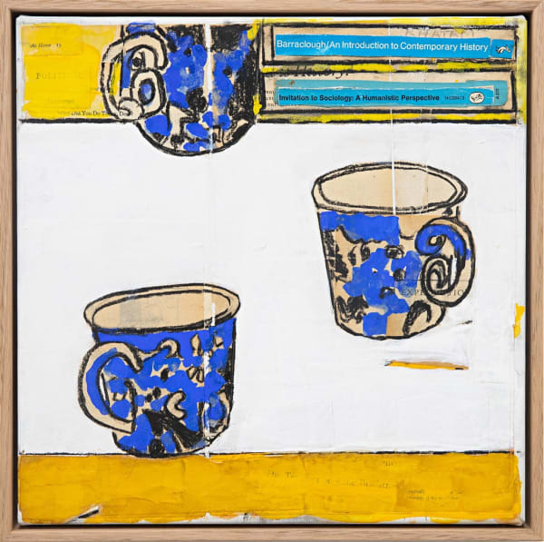 Katherine Hattam Invitation to Sociology, 2024 Mixed media on linen 33 x 33cm