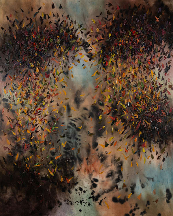 Christopher Horder Fruits of Spring, 2024 Handmade watercolour, Indian ink and oil on canvas 200 x 160cm