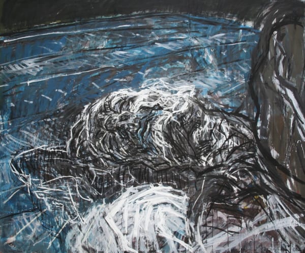 David Fairbairn Large Head C.S. No.2, 2006 Acrylic gouache, charcoal & pastel 165 x 200cm artwork size