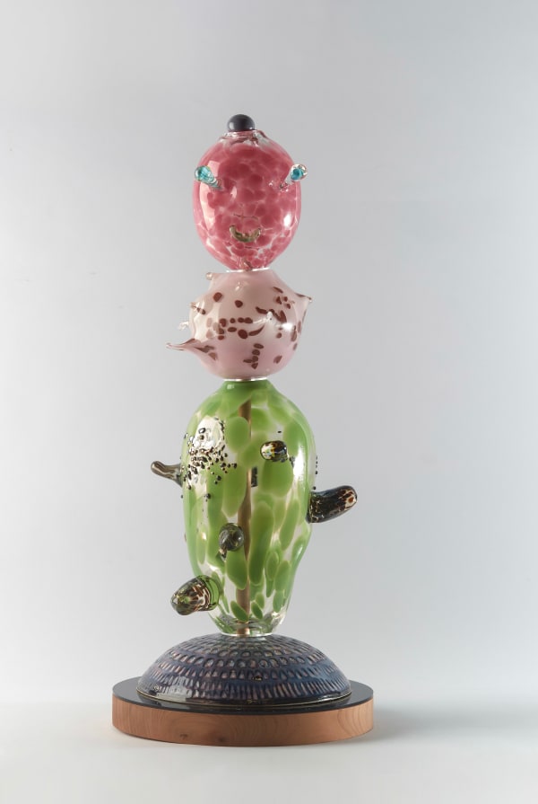 Floria Tosca Totem of Spring Rites, 2025 Blown glass and ceramic. Wooden plinth. 58 x 20cm Dimensions variable