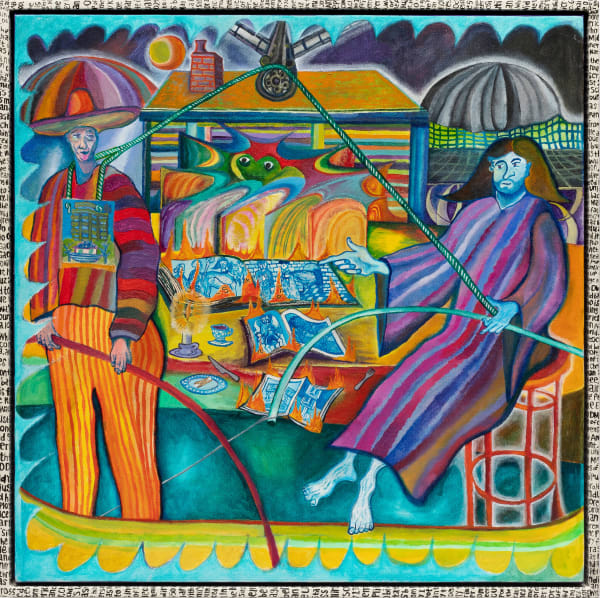 Nick Santoro Trust the Wizard, 2025 Synthetic polymer paint on polyester 47.5 x 47.5cm