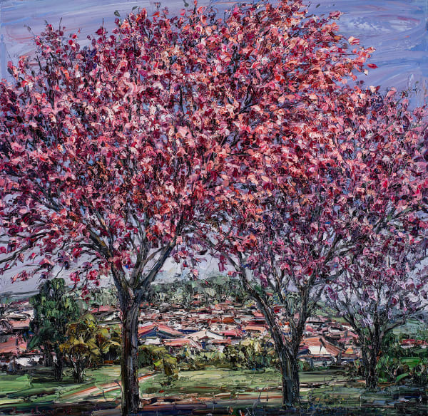 Jun Chen Red House, 2018 Oil on Canvas 100 x 102cm