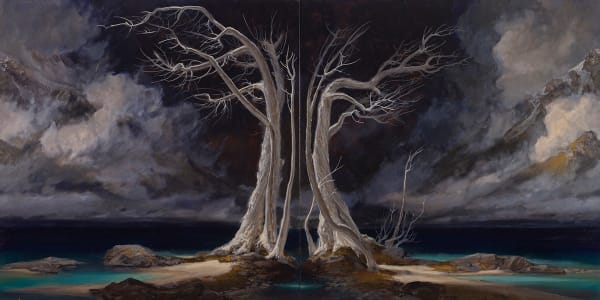 Jason Cordero The one who is always there, 2024 Oil on linen 40 x 80cm