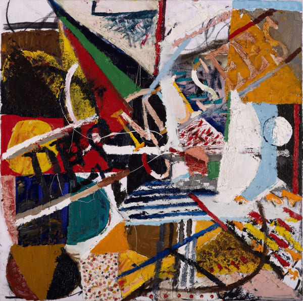 James Drinkwater Restaurant Interior Albi 2, 2024 Oil on linen 71 x 71cm