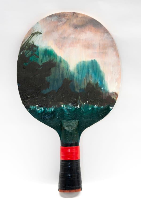 Paul Ryan Ping Pong Summer 3, 2019 Oil on found object 26 x 15 x 2.5cm