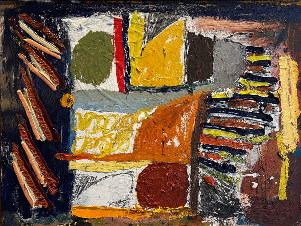 James Drinkwater Montauk to the Bowery (study), 2023 Oil and collage on hardboard 60 x 79cm