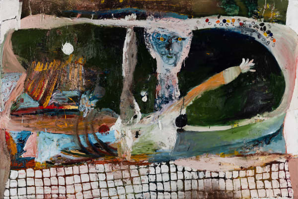 James Drinkwater Bathroom interior, Montauk 2, 2023 oil on linen 122 x 183cm