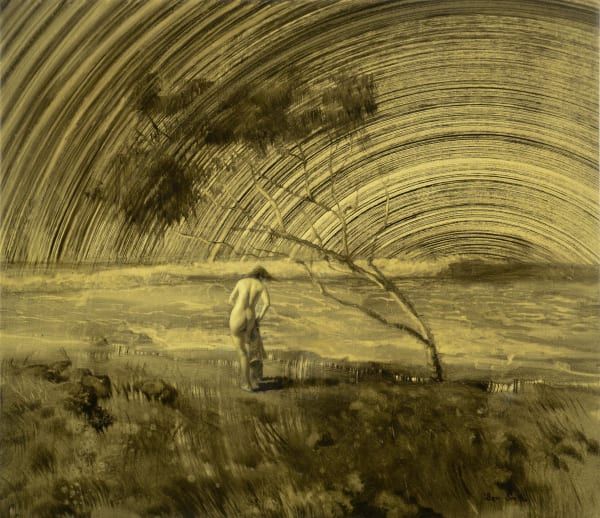 Ben Smith Midnight Shore (Sepia), 2024 Oil on canvas 45 x 50cm