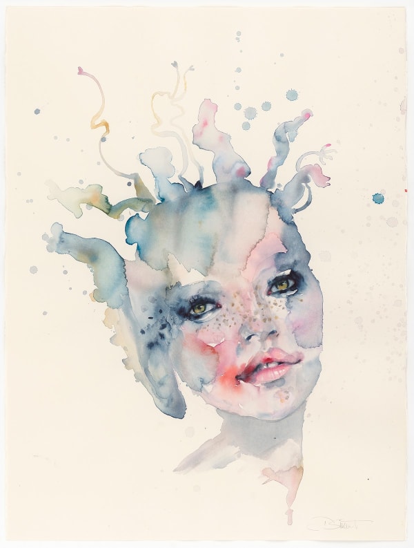 Dee Smart Siren 10, 2024 Gouache on Arches paper 83 x 64cm, framed