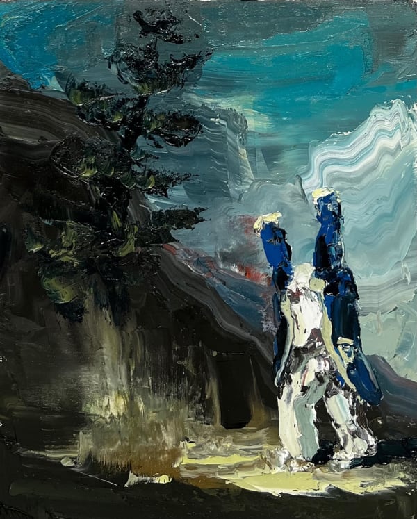 Paul Ryan Lost, Pissed and Dancing , 2022 Oil on Linen 61 x 51cm