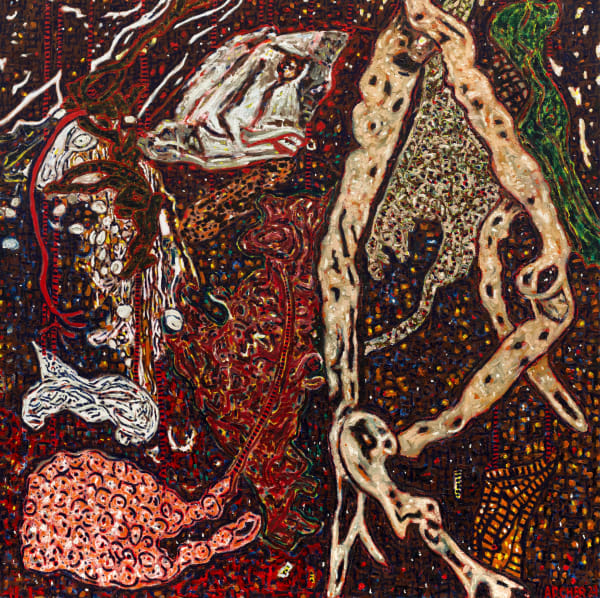 Suzanne Archer Scavengers Loot, 2024 Oil on canvas 142.5 x 142.5cm