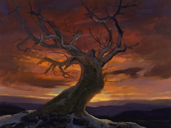 Jason Cordero On Arriving it was Time To Depart, 2024 Oil on aluminium panel 30 x 40cm