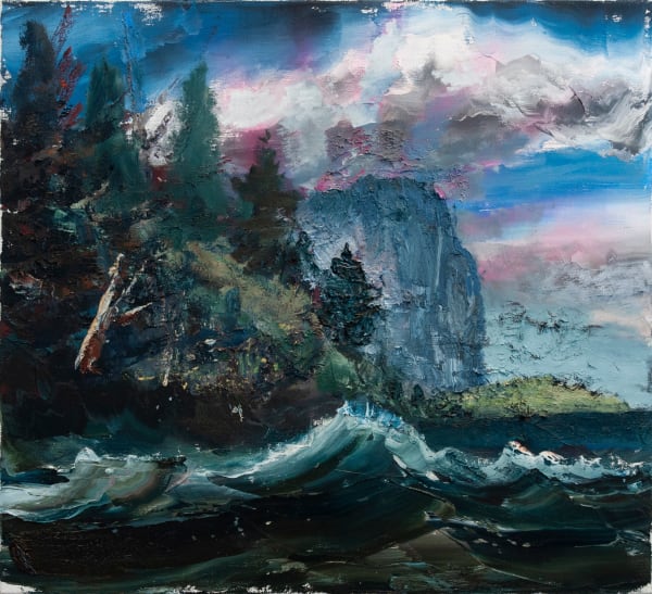 Paul Ryan Lord Howe J Wave, 2019 Oil on Linen 112 x 123cm