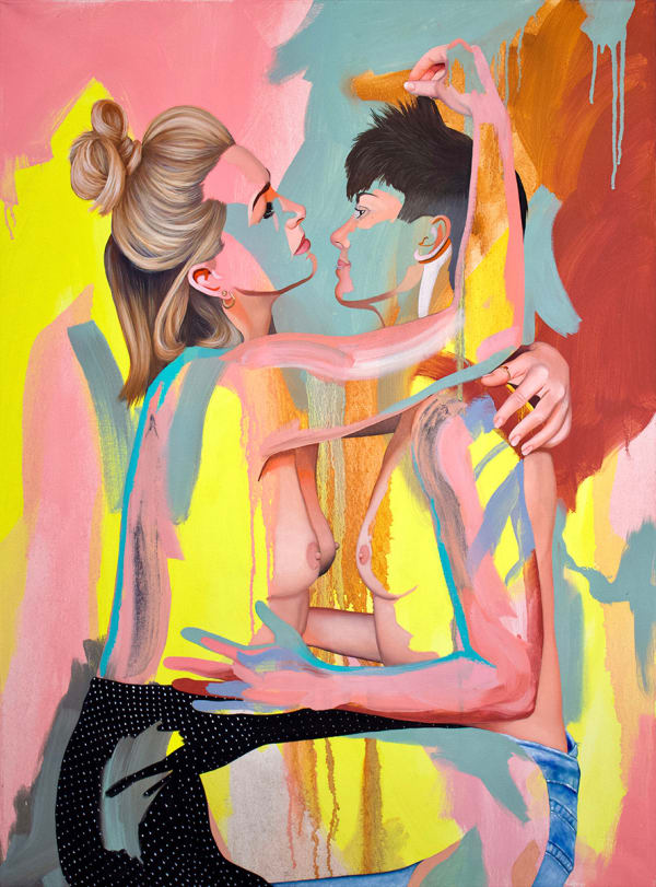 Kim Leutwyler Christine and Michelle, 2021 Oil on Linen 101.6 x 76.2cm
